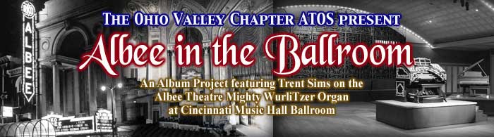 Banner graphic that reads, "The Ohio Valley Chapter A T O S present, Albee in the Ballroom