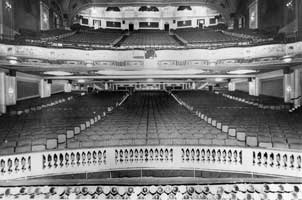 Looking at the seats from the stage of the RKO Albee theatre.