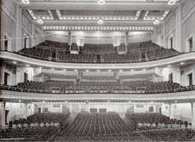 Photo: Looking from the stage of the Emery Theatre. It had three leavels of seating.