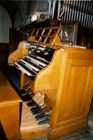 photo of original console at St. Pius X church