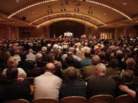 A view of the concert from the last row.