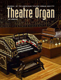 Theatre Organ magazine from cover that is a hyperlink to a PDF.