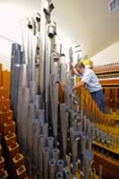 Ron tuning pipes in one of the chambers.